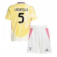 Fotballdrakt Barn Juventus Manuel Locatelli #5 Bortedraktsett 2024-25 Kortermet (+ Korte bukser)